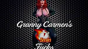 Granny Princess Leia in a homemade pov scene