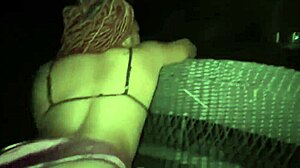 Ebony teen Fijii asshole destroyed by Jamaican BBC in Atlanta backyard