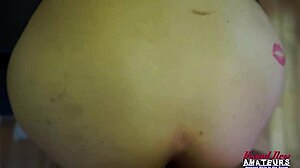 Raelyn feels intense pleasure as she swallows the cumshot after doggystyle.