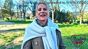 Victoria 47 Ans Mature Blonde Cougar in Lingerie with Big Tits