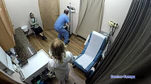 Dr. Tampa Humiliates Patient Channy Crossfire in Hospital Spreading Ass and Pussy