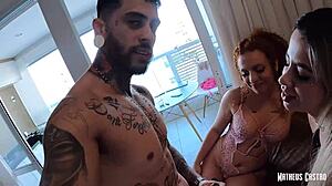 Katana and Ana Beatriz say, watch us make your cock drool before we fuck.