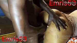 Her fat ass bent over for big black cock in hardcore reality sex, making me cum hard.