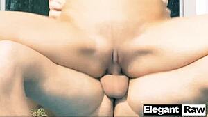 Pornstars Jillian Janson and Seth Gamble find the perfect spot for doggystyle sex and deepthroat.