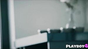 In the kitchen, two hot milfs—one brunette, one blonde—are kissing passionately while fingering each other's wet pussies. So tempting!