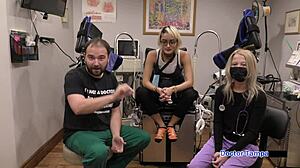 Dr. Tampa Humiliates Patient Channy Crossfire in Hospital Spreading Ass and Pussy