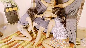 MILF teacher shows how to fuck in class.