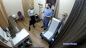 Dr. Tampa Humiliates Patient Channy Crossfire in Hospital Spreading Ass and Pussy