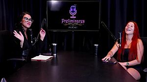 Carla Santos Strips in Sheer Red