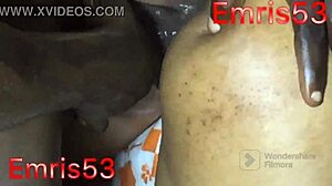 Her fat ass bent over for big black cock in hardcore reality sex, making me cum hard.