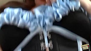 Amazing brunette says, Drill my ass hard in this threesome? With toys and heels on!