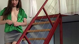 Intriguing hot finger-drilling session with teen 18+ blonde Amira in lingerie