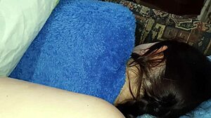 Risky Moment with Neighbor While Girlfriend Sleeps