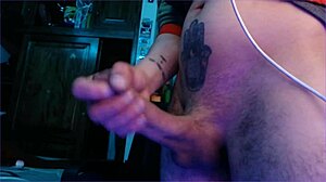 big load of cum coming out of my long thick cock