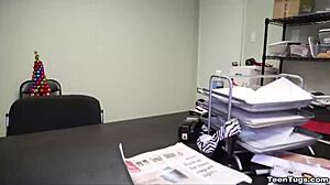 Mexican Teen 18+ Gives Handjob to Monster Big Cock in Close-Up Scene