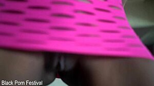 Her tight gap leads to pussy fucking the ebony skinny model in doggystyle.