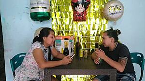 i surprise my latina lover with muff diving, she rewards with big ass fucking