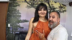 In her debut at the mansion, Leticia Cortes experiences her first time filming with backstage Brazilian action and wet pussy play.