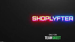 bella says, take my throat and cum on my face in the shop.