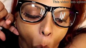 nilmini sheron gives deep blowjob to husband's big dick