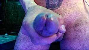 big load of cum coming out of my long thick cock