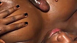 Ebony Amateur Squirts During Muff Diving Session