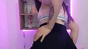 Brazilian girl performs funk dance