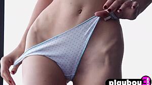 Petite Babe Yana West Undresses Naked