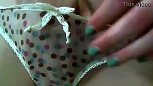 Trimmed brunette jelena jensen enjoys playing with her toys