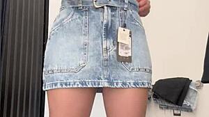 Sweetierjasmin Strips Barely Legal in Store Cabin!