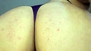 Curvy Latina BBW devours 9-inch dildo intensely.