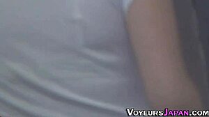 In a hidden outdoor spot, the cute Japanese babe pleasures herself