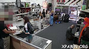 I'm so horny, we're having rough sex in the shop right now