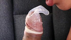 Blonde Performs Close-Up Blowjob On Fetish Tits