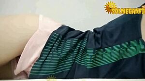 i enjoy fingering myself to orgasm on the bed - sol megan fire