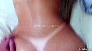 Enjoying intimate moments with my husband until he leaves me satisfied.