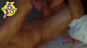 Old cuckold films his wife in blowbang and bukkake session