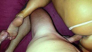 Sweet foot fetish session with hot milf on bed