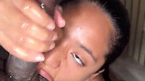 he cums early while deepthroating huge cock - amateur couple