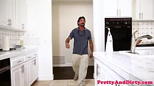 huge dick drills cockloving beauty's tight pussy