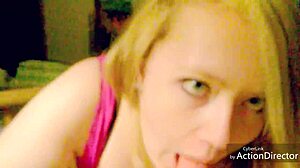 Big Tits Blonde Teases With Blowjobs And Handjobs