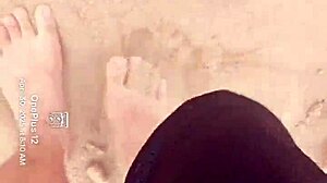 bare feet feel the warm sand for sensory pleasure