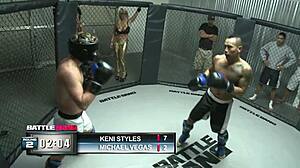 Big Tits Milf Fucks In MMA Ring With Shaved Pussy And Big Black Cock