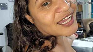 Amateur Latina girl trades pussy for tattoo on ass