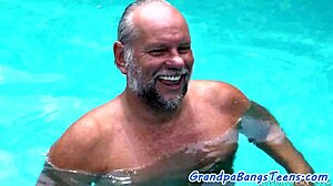 Smalltits Teen Gets Jizzed by Grandpa!