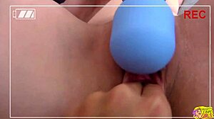 Girls use vibrator in lesbian sex