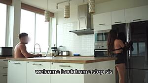 Stepsister in doggystyle sex with real orgasm, big boobs, and juicy ass.