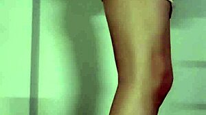 Masturbating outdoors in dress and skirt with panties