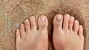 bare feet feel the warm sand for sensory pleasure