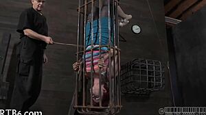 Pornstar engages in intense sadomasochism play